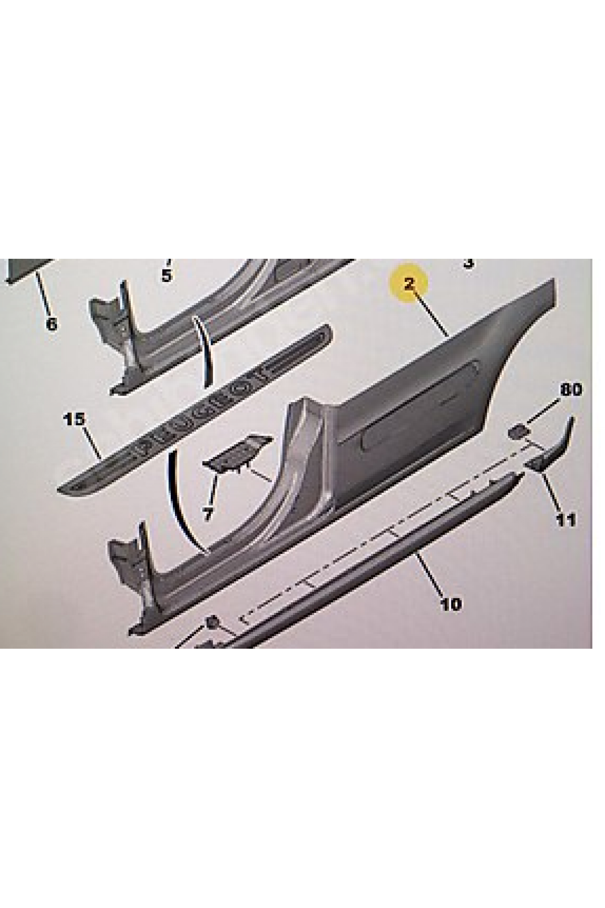Partner Tepee -Berlingo-3 Sol Yan Marşpiyel Çamurluk Sacı 7009.P3