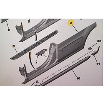 Partner Tepee -Berlingo-3 Sol Yan Marşpiyel Çamurluk Sacı 7009.P3