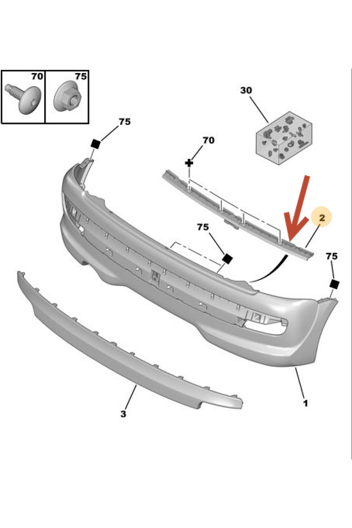 Peugeot 206 + Plus Arka Tampon Bağlantı Braketi 7416.P7 