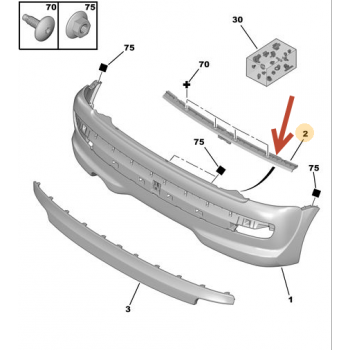 Peugeot 206 + Plus Arka Tampon Bağlantı Braketi 7416.P7 